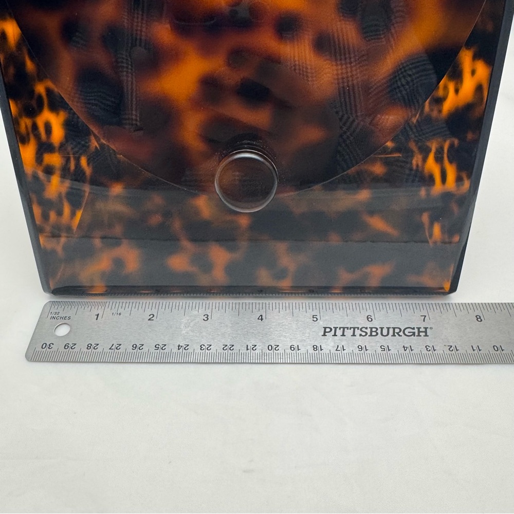 ✨ Rare Anthropologie Rae of Light Top Handle Acrylic Bag Tortoise Shell Purse - Picture 11 of 17